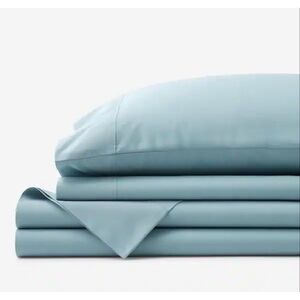 Company Store Deep Pocket Slate Blue Cotton Percale Sheet Set- California king